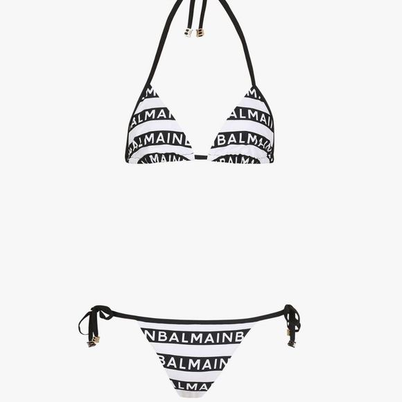 Balmain Other - BALMAIN Logo Stripe Two-Piece Swimsuit Bikini 6 US / 38 FR